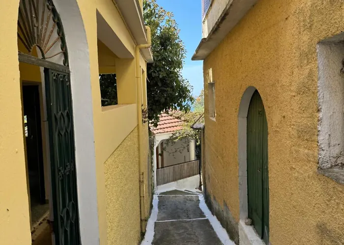 Carmen's 1st Floor With Floor Sea View And Roof Terrace- Lákones